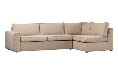 CORNER SOFA RIGHT WARM BEIGE