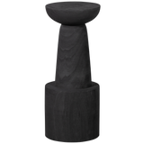 Bink bar stool wood black 76xø32cm