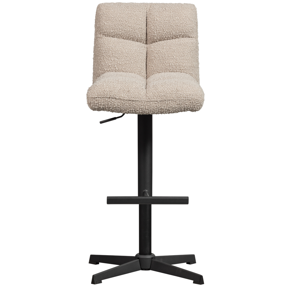 Vinny swivel bar stool bouclé sand