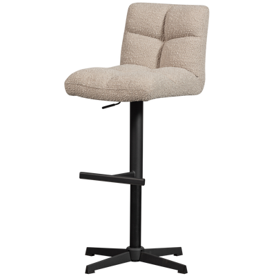 Vinny swivel bar stool bouclé sand