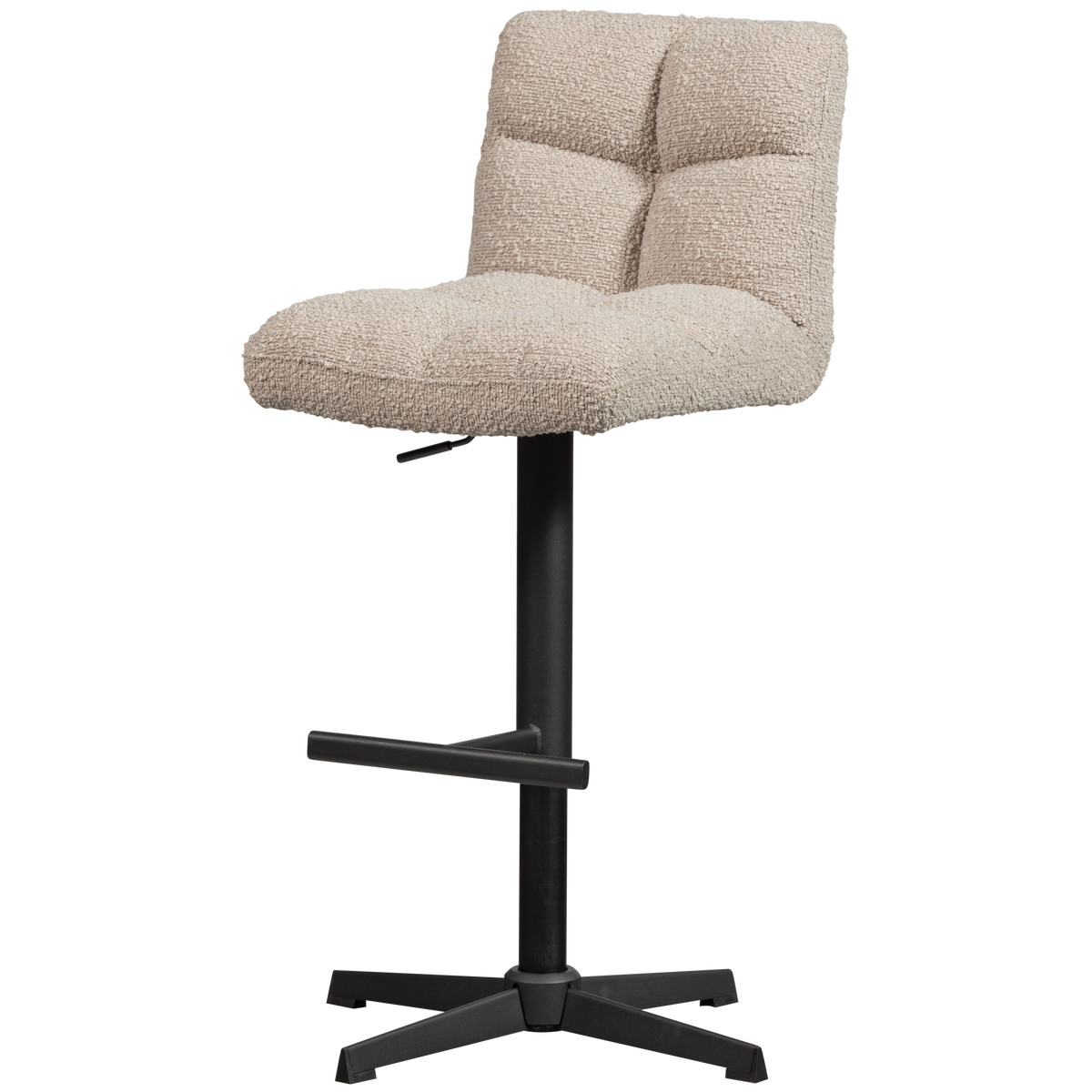 Vinny swivel bar stool bouclé sand