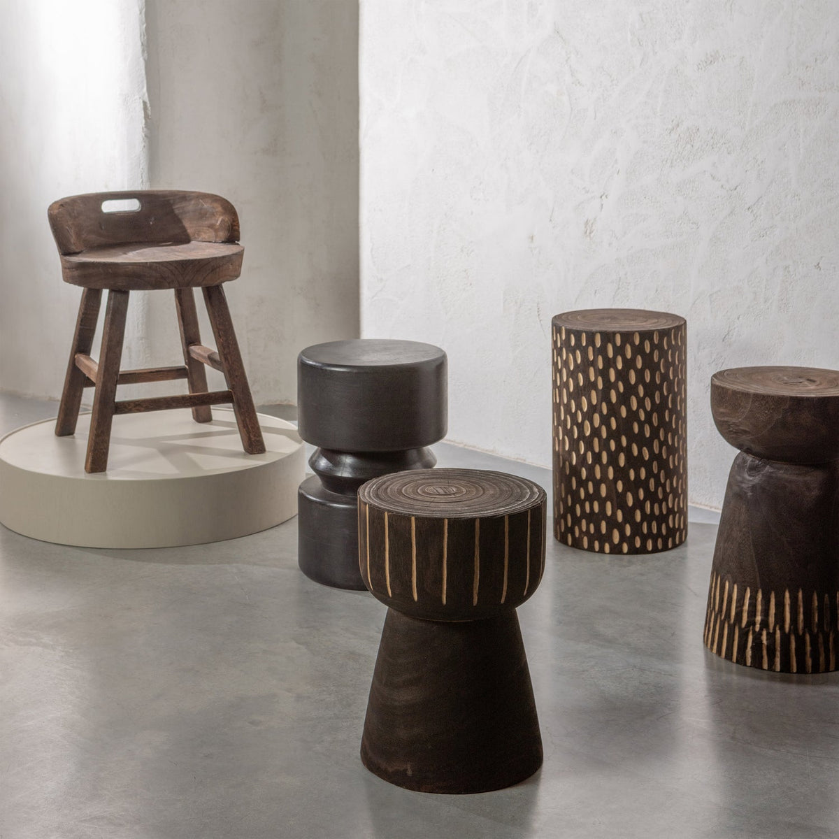 TUVE SIDE TABLE WOOD BROWN/BLACK