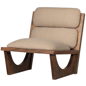 OPULENT ARMCHAIR BOUCLÉ/WOOD NATURAL