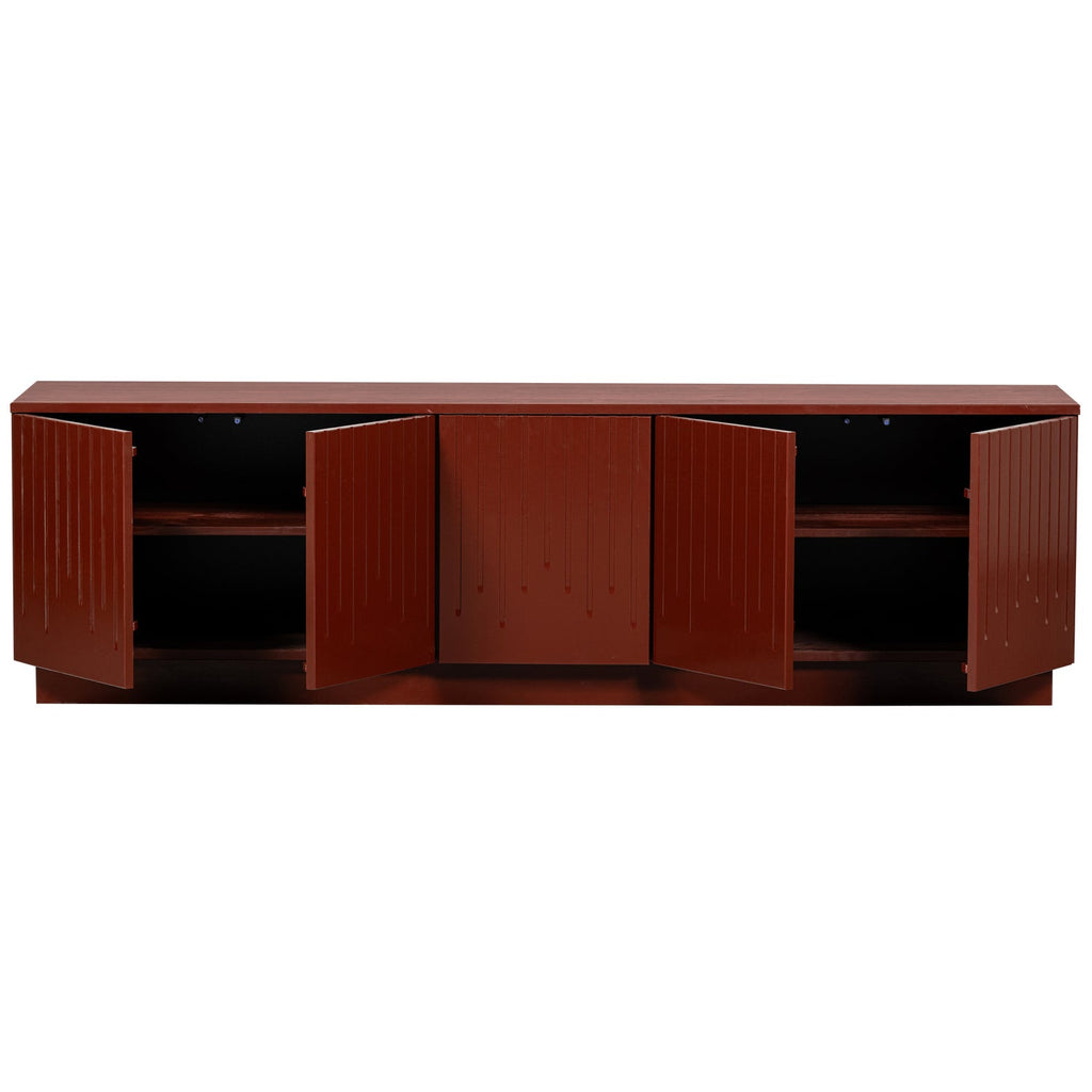 PENCIL TV UNIT PINE MERLOT GLOSS [fsc]