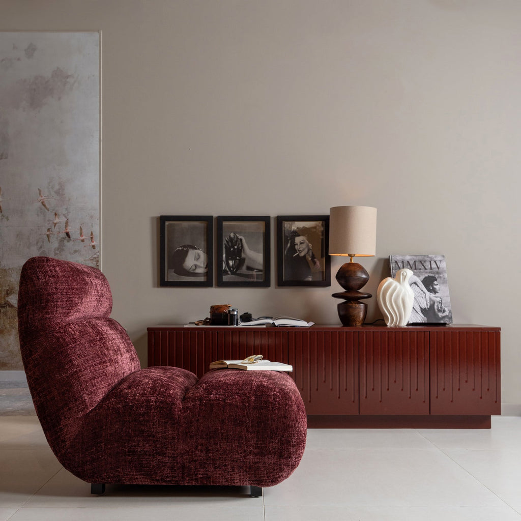 PENCIL TV UNIT PINE MERLOT GLOSS [fsc]