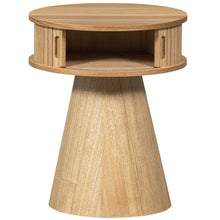Cargar imagen en el visor de la galería, KARRI NIGHTSTAND ROUND WOOD NATURAL