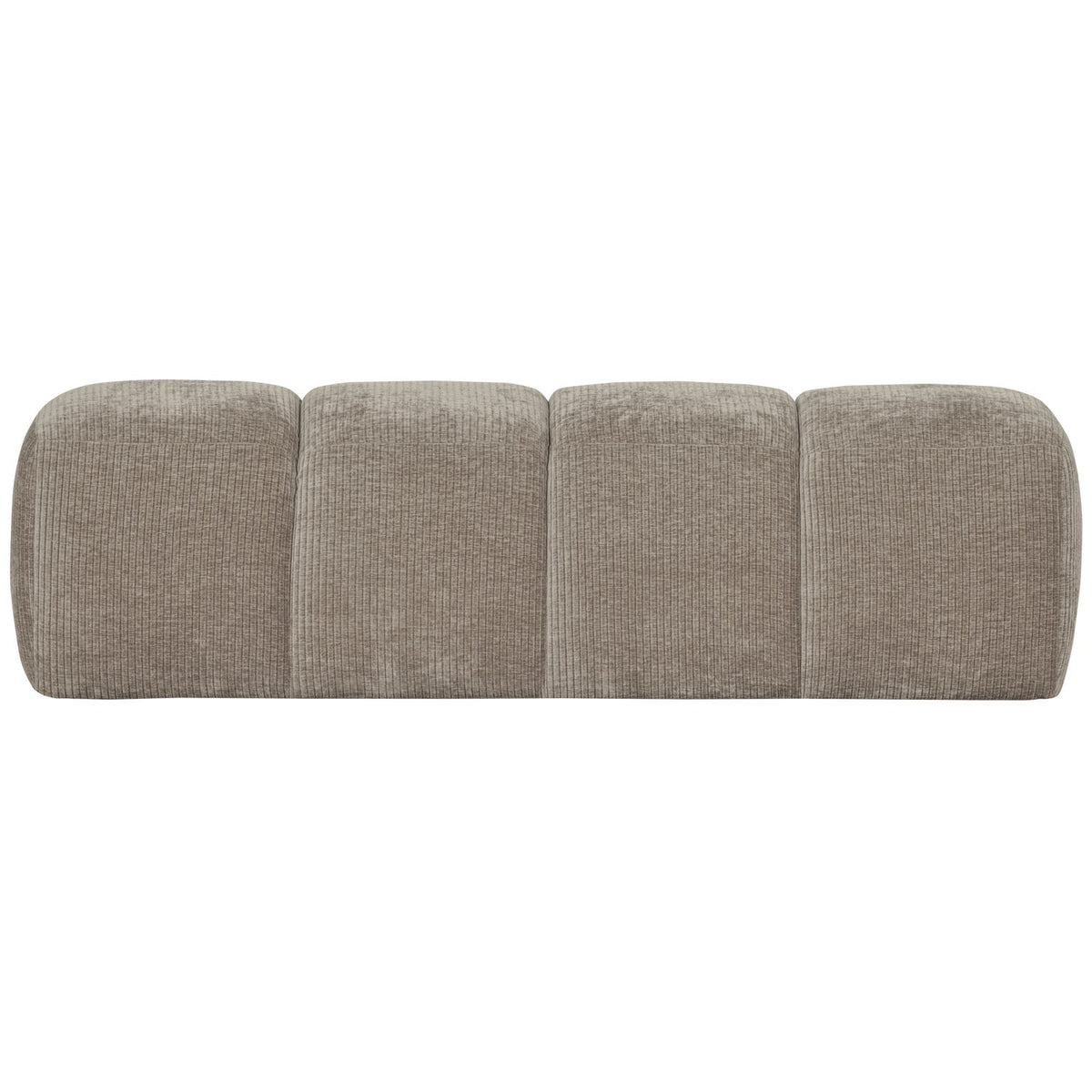 MOJO DINING BENCH 164CM WOVEN RIB FABRIC DARK SAND