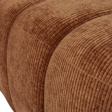 Charger l&#39;image dans la galerie, MOJO DINING BENCH 164CM WOVEN RIB FABRIC RUST BROWN