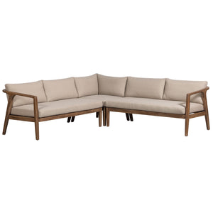 BIAM LOUNGESET GARDEN ACACIA WOOD NATURAL/SAND