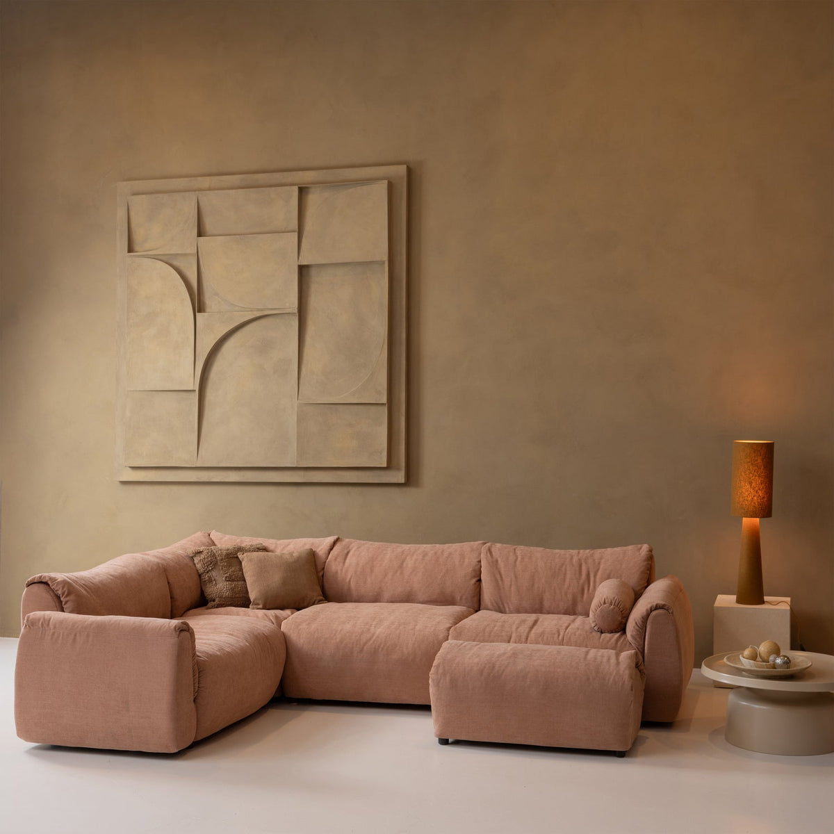 BAGGY HOCKER WOVEN CHENILLE OLD PINK