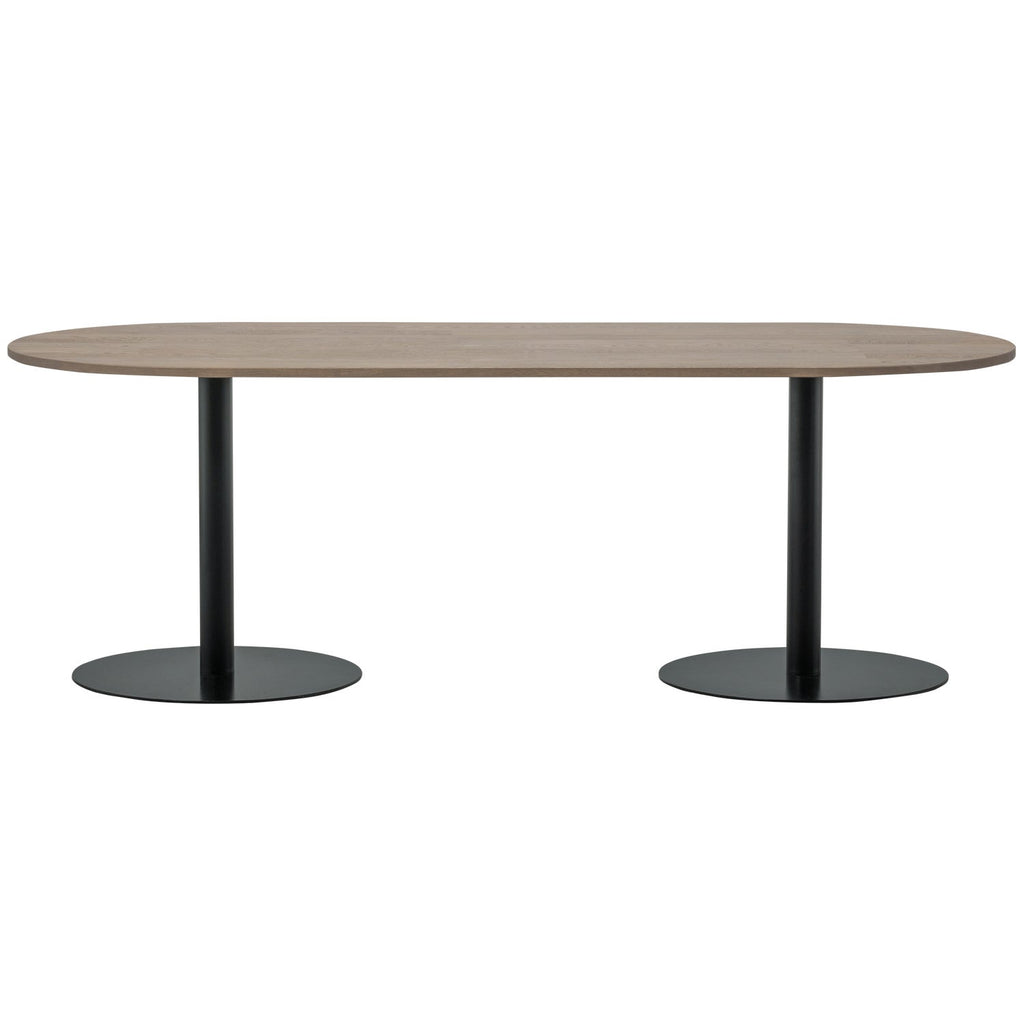 TABLO TABLE OVAL TGL 220x90CM PEBBLE GREY/BLACK [fsc]