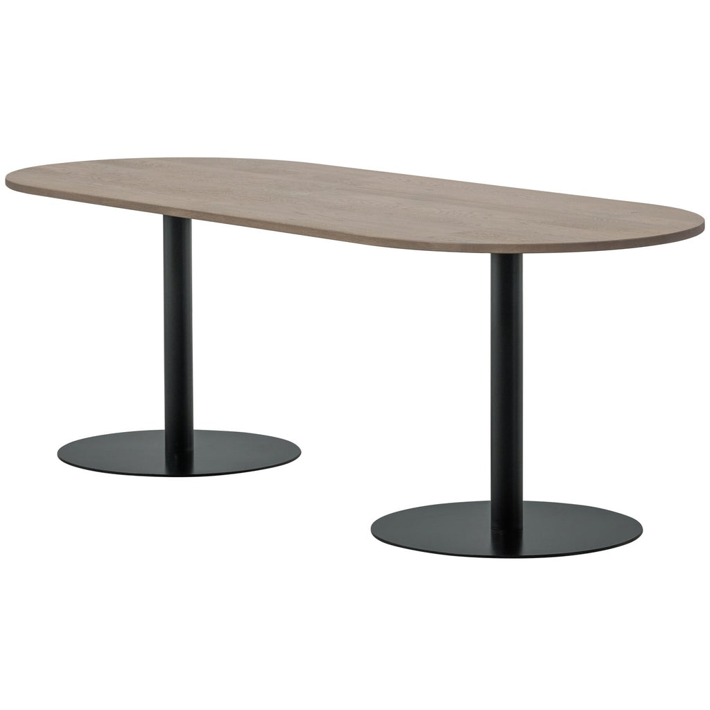 TABLO TABLE OVAL TGL 220x90CM PEBBLE GREY/BLACK [fsc]