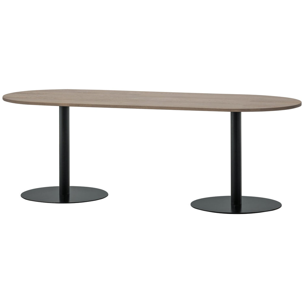 TABLO TABLE OVAL TGL 220x90CM PEBBLE GREY/BLACK [fsc]