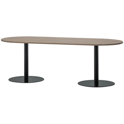TABLO TABLE OVAL TGL 220x90CM PEBBLE GREY/BLACK [fsc]