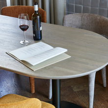 Load image into Gallery viewer, TABLO TABLE OVAL TGL 220x90CM PEBBLE GREY/BLACK [fsc]