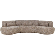 Carica l&#39;immagine nel visualizzatore di Gallery, BATAVIER HALF ROUND SOFA 6-SEATER LIGHT BROWN MELANGE