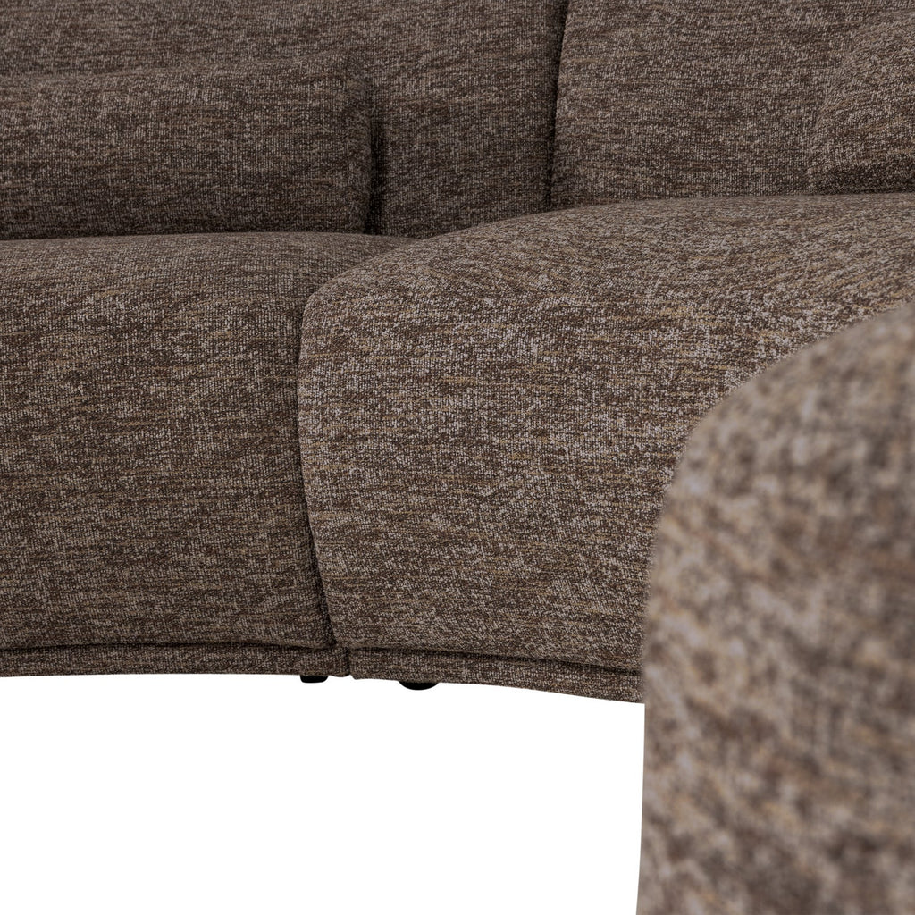 BATAVIER HALF ROUND SOFA 6-SEATER BROWN MELANGE