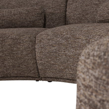 Cargar imagen en el visor de la galería, BATAVIER HALF ROUND SOFA 6-SEATER BROWN MELANGE