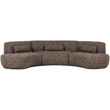 Cargar imagen en el visor de la galería, BATAVIER HALF ROUND SOFA 6-SEATER BROWN MELANGE