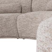 Carica l&#39;immagine nel visualizzatore di Gallery, BATAVIER HALF ROUND SOFA 6-SEATER SAND MELANGE