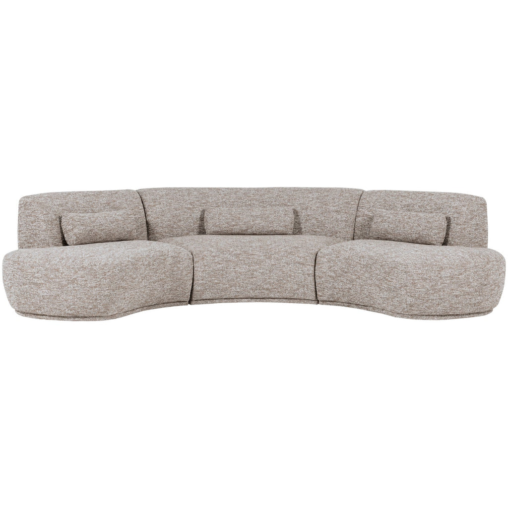 BATAVIER HALF ROUND SOFA 6-SEATER SAND MELANGE
