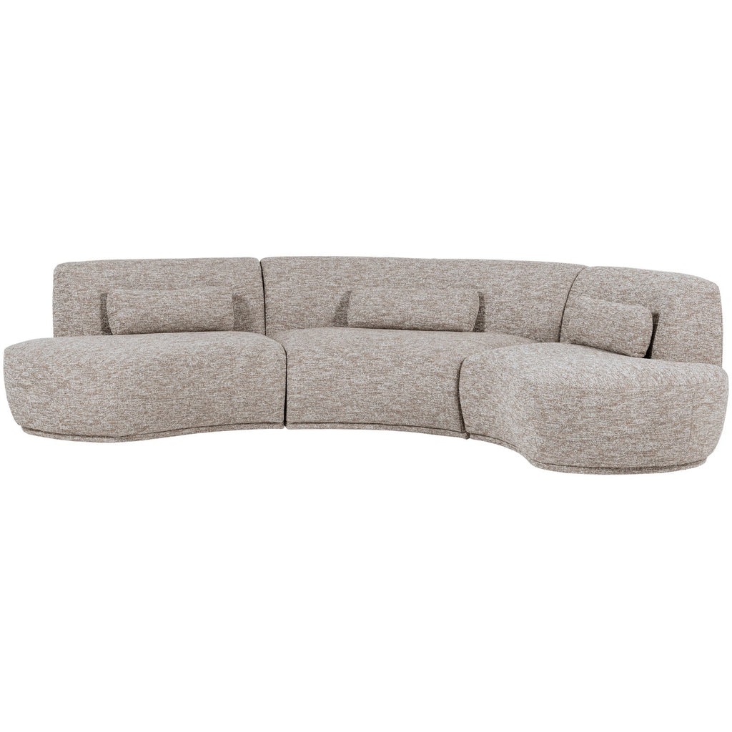 BATAVIER HALF ROUND SOFA 6-SEATER SAND MELANGE