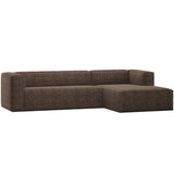 BEAN CORNER SOFA RIGHT BROWN MELANGE