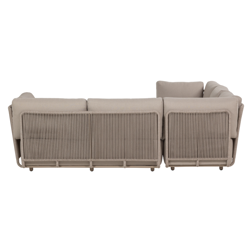 SORA GARDEN LOUNGE SET METAL/ROPE SAND