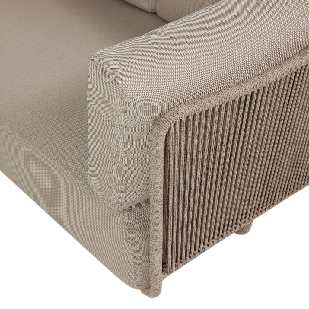 SORA GARDEN LOUNGE SET METAL/ROPE SAND