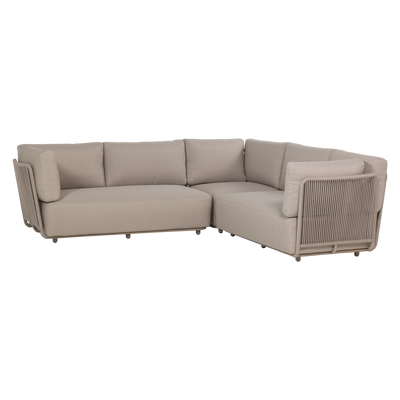 SORA GARDEN LOUNGE SET METAL/ROPE SAND