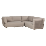 SORA GARDEN LOUNGE SET METAL/ROPE SAND