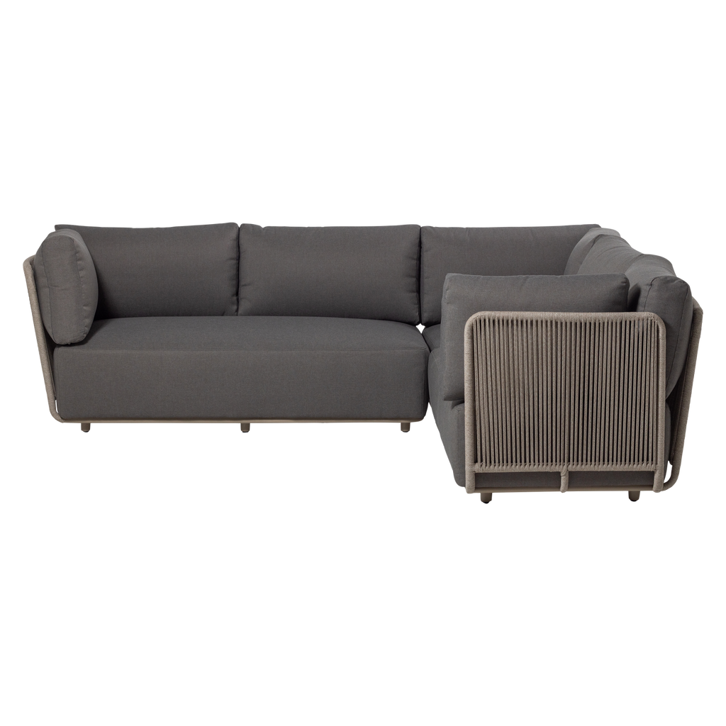 SORA GARDEN LOUNGE SET METAL/ROPE BROWN