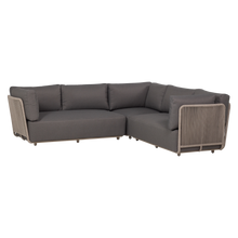 Load image into Gallery viewer, SORA GARDEN LOUNGE SET METAL/ROPE BROWN