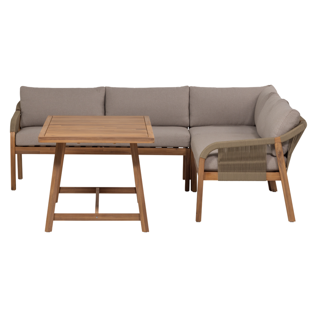 TARO GARDEN LOW DINING LOUNGE SET ACACIA WOOD NATURAL [fsc]