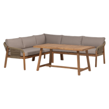 Charger l'image dans la galerie, TARO GARDEN LOW DINING LOUNGE SET ACACIA WOOD NATURAL [fsc]
