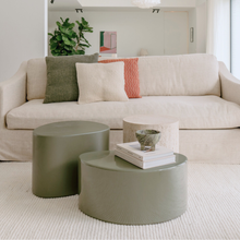 Load image into Gallery viewer, Coffee table Varzy small - W55 D45 H40 - Burnt olive Stoneskin - Round edge