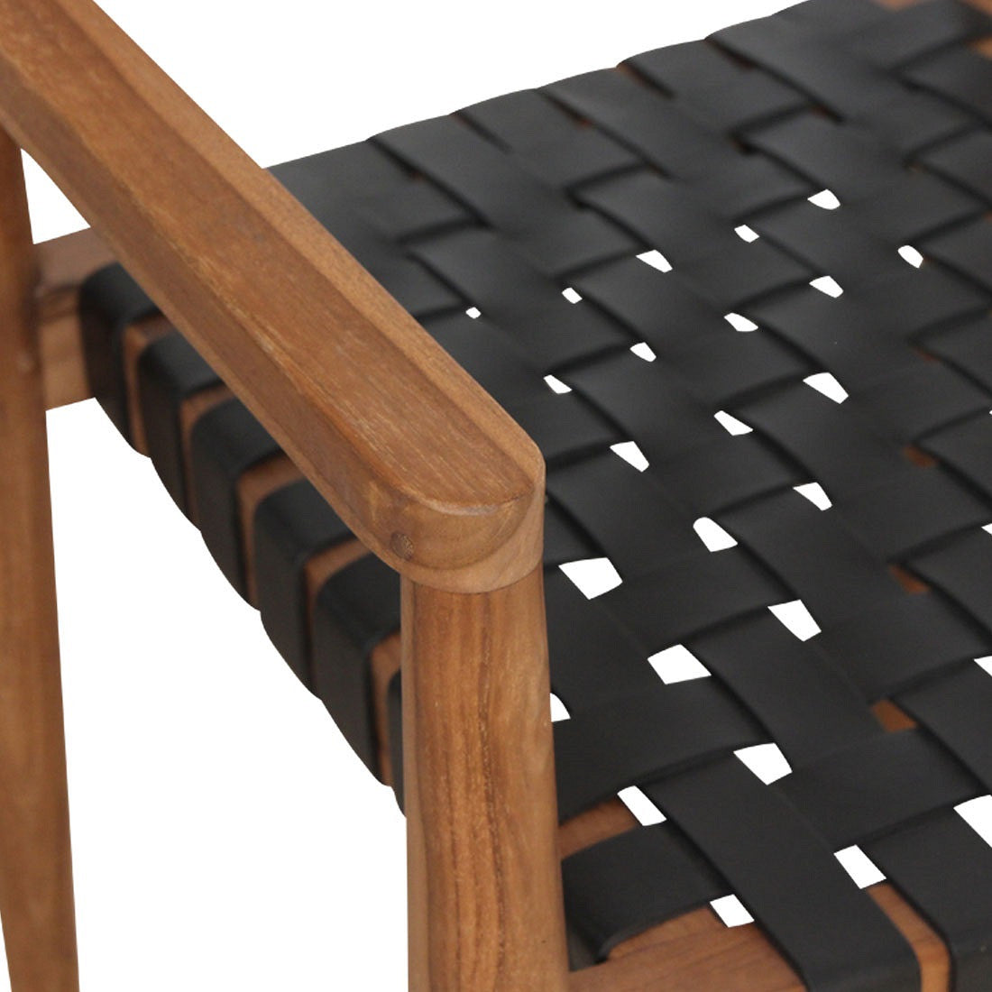 Dining armchair black leather