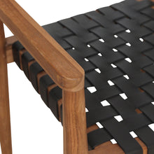 Load image into Gallery viewer, Dining armchair black leather