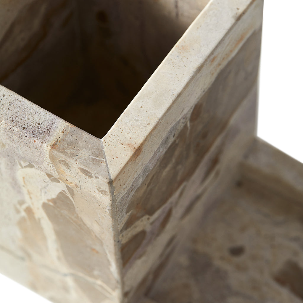 Dishwasher holder Vita - Seashell Marble - W11xL21xH14 cm