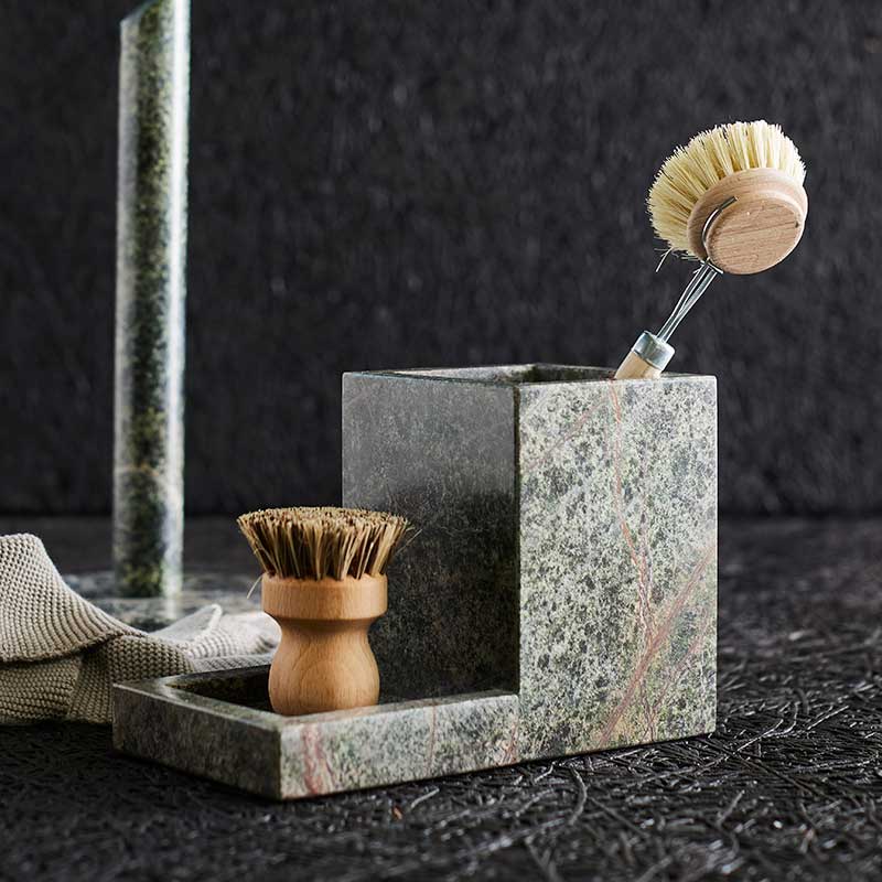 Dishwasher holder Vita- Seagrass Marble - W11xL21xH14 cm