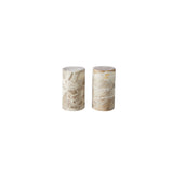 Salt & Pepper set Vita S/2 - Seashell Marble - D4,5xH8,5 cm