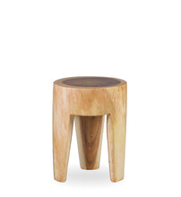 Cargar imagen en el visor de la galería, ROUND 3 LOG LEGS SIDE TABLE