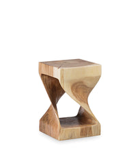 Cargar imagen en el visor de la galería, SQUARE CURVED LOG SIDE TABLE