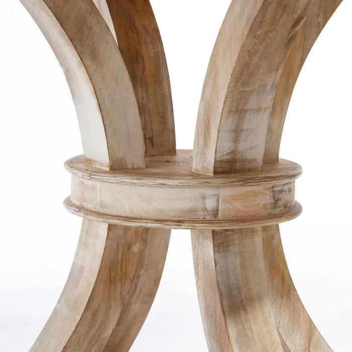 DINING TABLE ROUND ABOUT WHITE PICKLING 150 X 150 X 76 CM