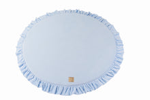 Charger l'image dans la galerie, Baby Round 100cm Foam Play Mat with Frill Certified, Velvet, Baby Blue