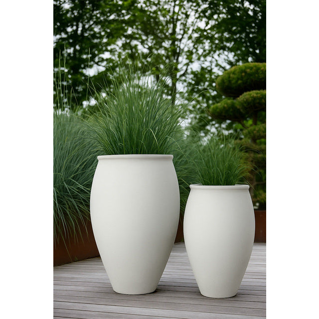 NOAM Outdoor Pot Lava Concrete White D73 H116