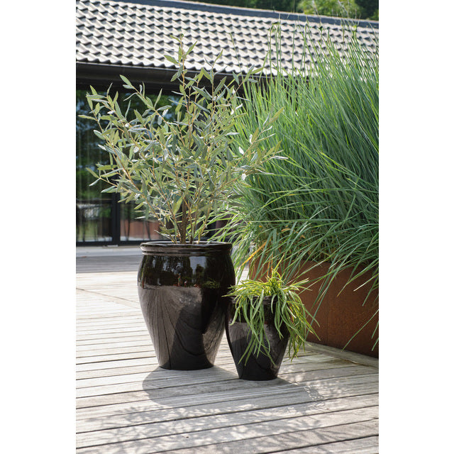BLANKA Pot Outdoor Dark Brown S/3 D25/32/40 H32/40/50