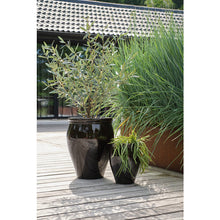 Load image into Gallery viewer, BLANKA Pot Outdoor Dark Brown S/3 D25/32/40 H32/40/50