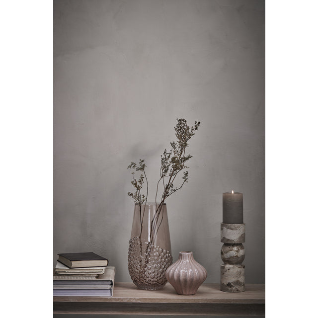 Ellia candlestick 9X9X23 cm. Linen
