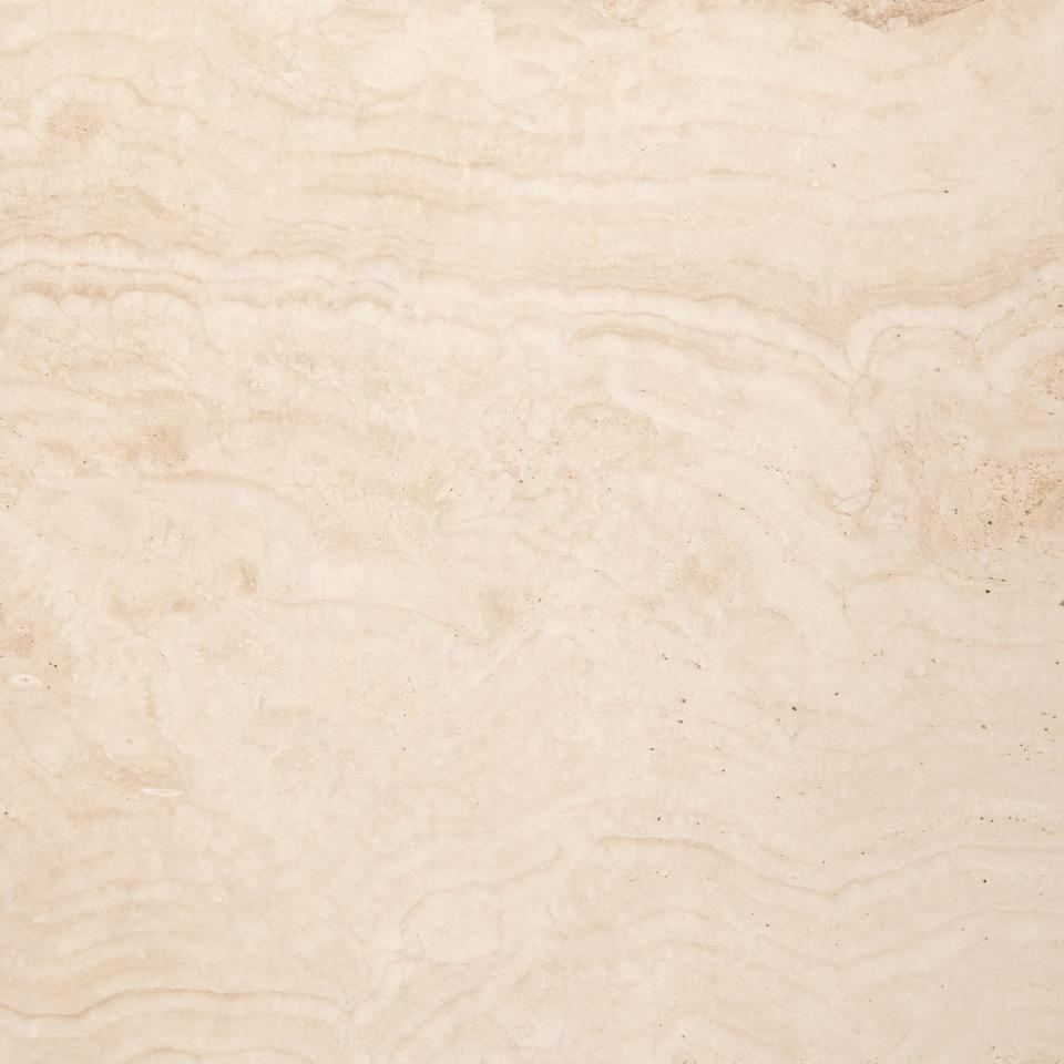 Round Dining Table Sofia-ø130x75-White-Travertine